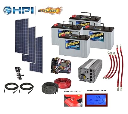 Amazoncom 3360 Watt Solar Panel System W 4 Batteries