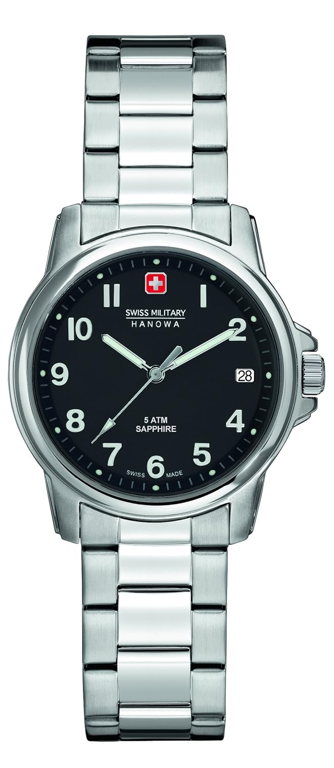 Swiss Military Women's Quartz Watch with Black Dial Analogue Display