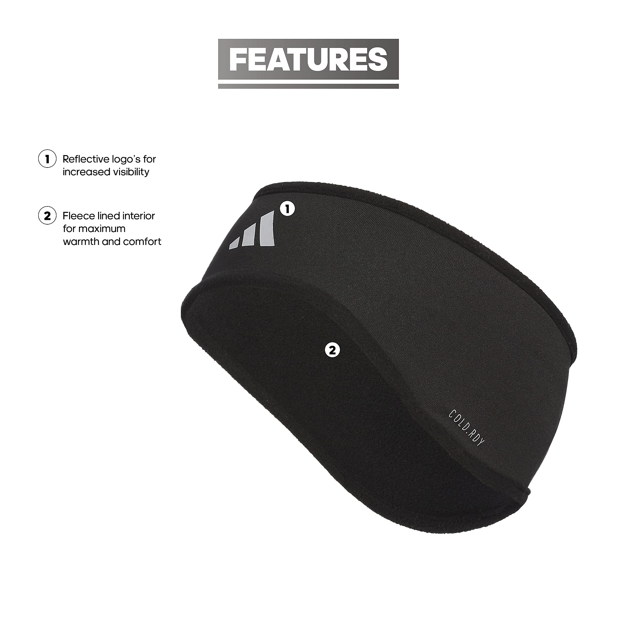 adidas Unisex-Adult Alphaskin Headband – Performance Workout Ear & Sweat Band