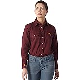 WranglerwomensFr Flame Resistant Western Long Sleeve Snap Work Shirt
