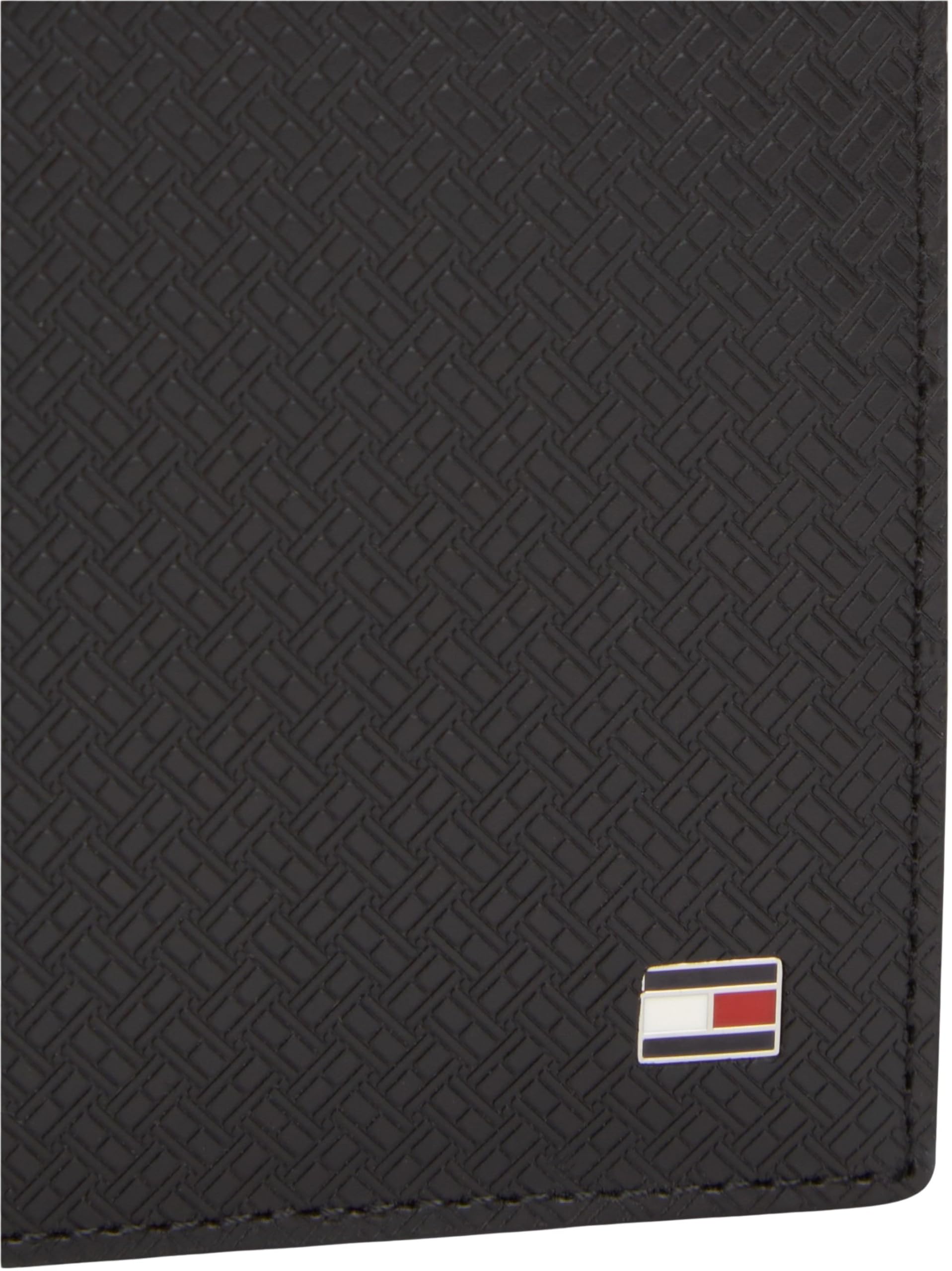 Tommy Hilfiger Herren Geldbeutel Emboss and Coin aus Leder, Schwarz (Black), Einheitsgröße 3