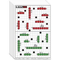 Atflbox 17X25 Inch Battle Target, Highly Visible and Bright Game Targets, Rifle Boats Paper Shooting Targets for Shooting Ran