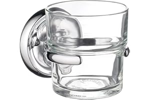 Smedbo SME, Polished Chrome K243 Holder with Glass Tumbler