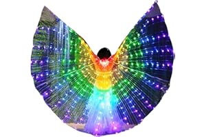 Myohyinwon Light Up Led Isis Wings Belly Dance Carnival Rave Costumes Outfitsfor Women Adults for Christmas Halloween Party