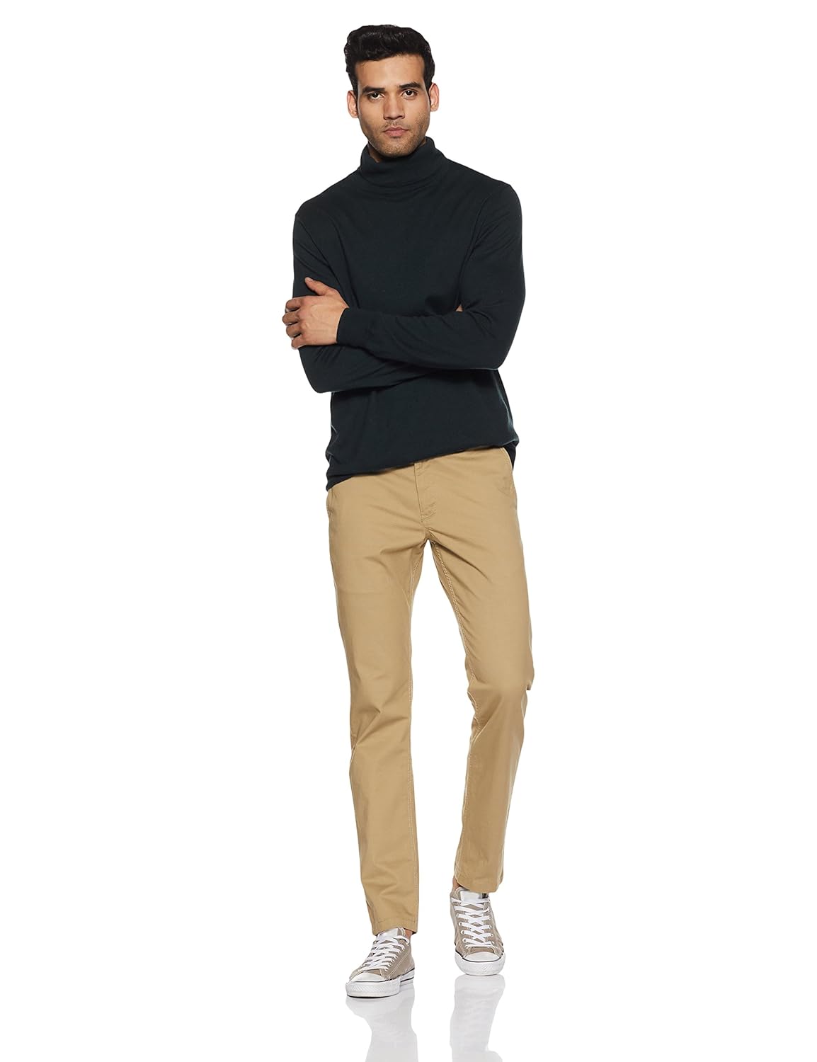 symbol amazon brand men's slim fit cotton casual trousers