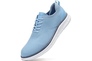 SVNKE Men's Mesh Dress Shoes Casual Business Lace Up Oxford Sneakers Lightweight Breathable Walking Shoes Comfortable Thick Sole Tennis Footwear