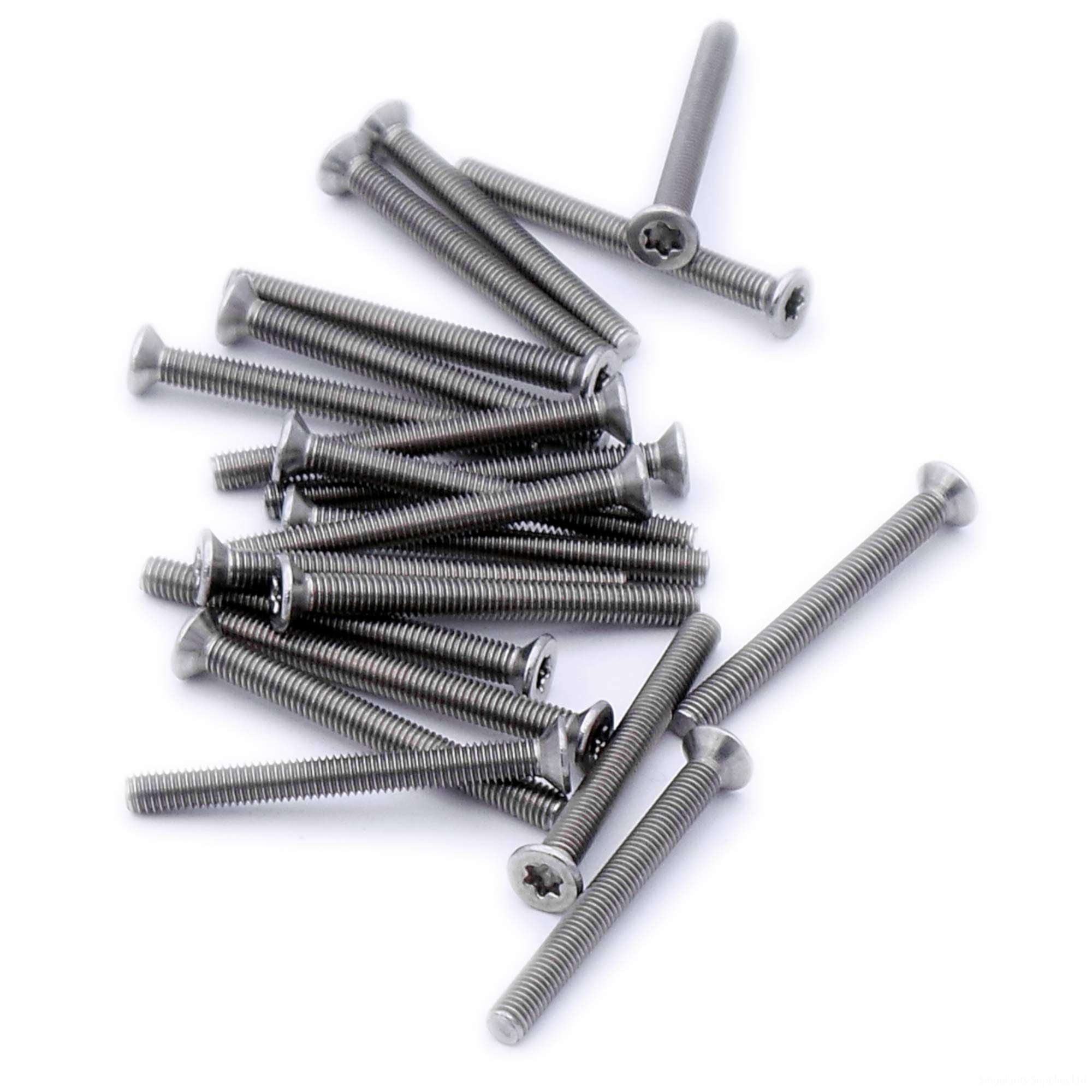 M2.5 (2.5mm x 16mm) TX Socket Countersunk Machine Screw (Bolt) - Stainless Steel (A2) (Pack of 20)