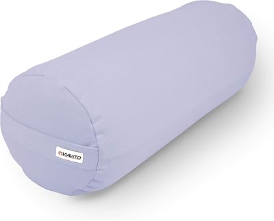 VIAVITO Organic Cotton Buckwheat Yoga Bolster for Meditation & Relaxation