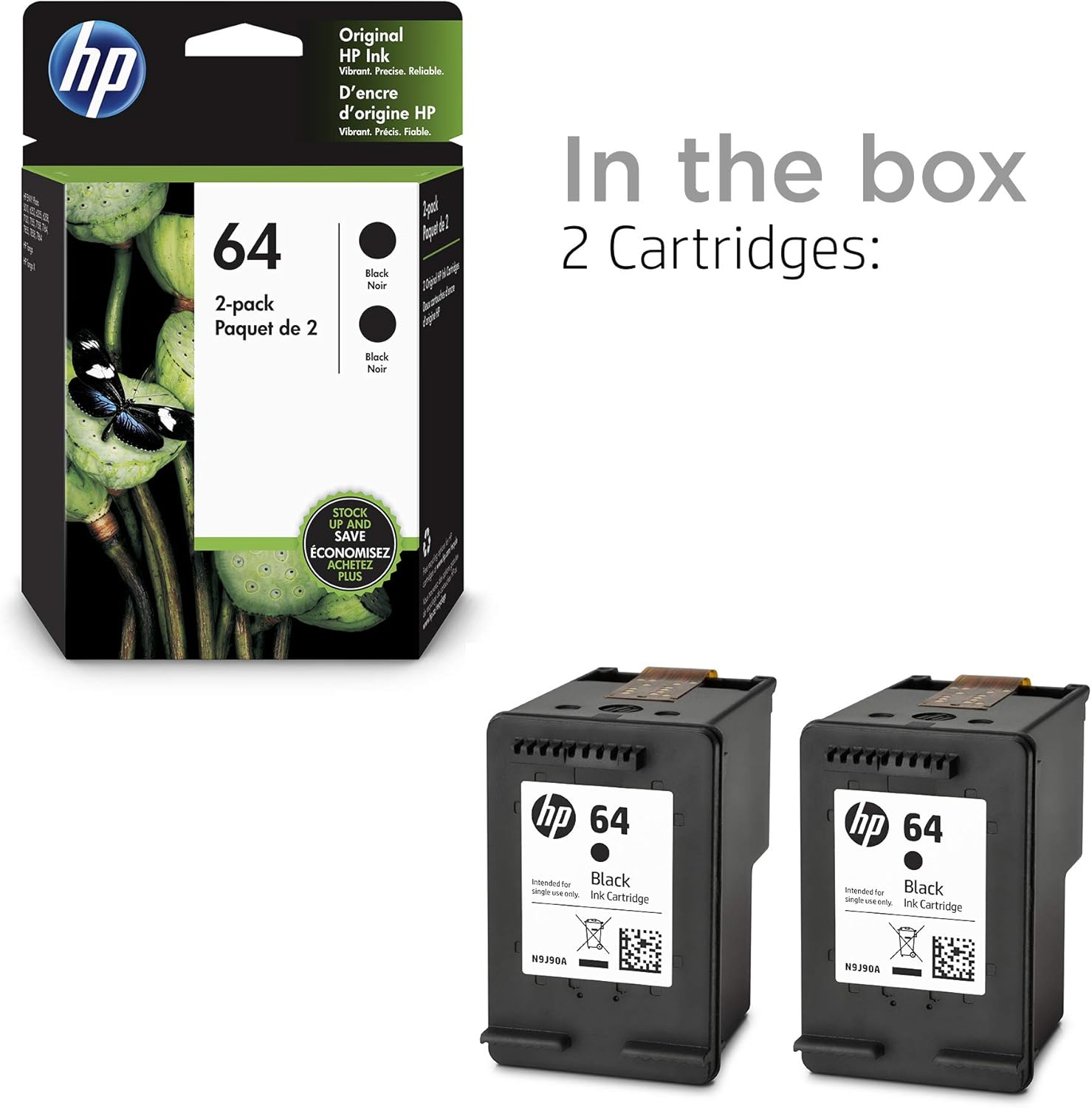 hp ink 64 black
