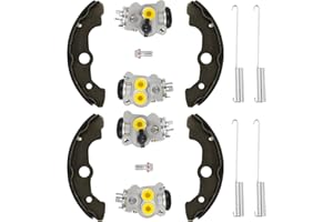 MAGORFAS Front Brake Wheel Cylinders Shoes Fit for Honda Rancher 350 400 TRX350 TRX400 2004-2006, Foreman Rubicon 500 01-04, Rincon 650 03-05 45310-HN2-006 45330-HN2-006 - Full Set Left & Right ATV Drum Brakes