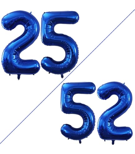 40 Inch Navy Blue 20 Number Balloons Dark Blue Giant 20...