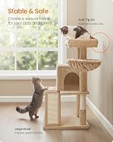 Feandrea Cat Tree Tower Widened Perch Large Cats Camel PCT051K03V1 view 7