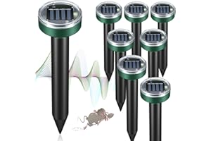 YOOYHHOME Mole Repellent for Lawns - Ultrasonic Gopher Repellent Solar Powered for Garden,Yard - Waterproof Sonic Mole Spike for Snake,Chipmunk,Outdoor Pest Control Vole Deterrent