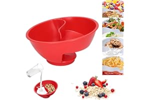 BEANPRECOY Anti Soggy Cereal Bowl, Cereal Bowl Separate Milk, Snack and Dip Divider Bowl, Dry and Wet Separate Cereal Bowls f