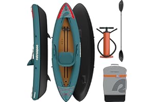 Retrospec Coaster 1 Person Inflatable Kayak, 220lb Weight Capacity, Puncture Resistant, Lightweight Inflatable Kayak for Adul