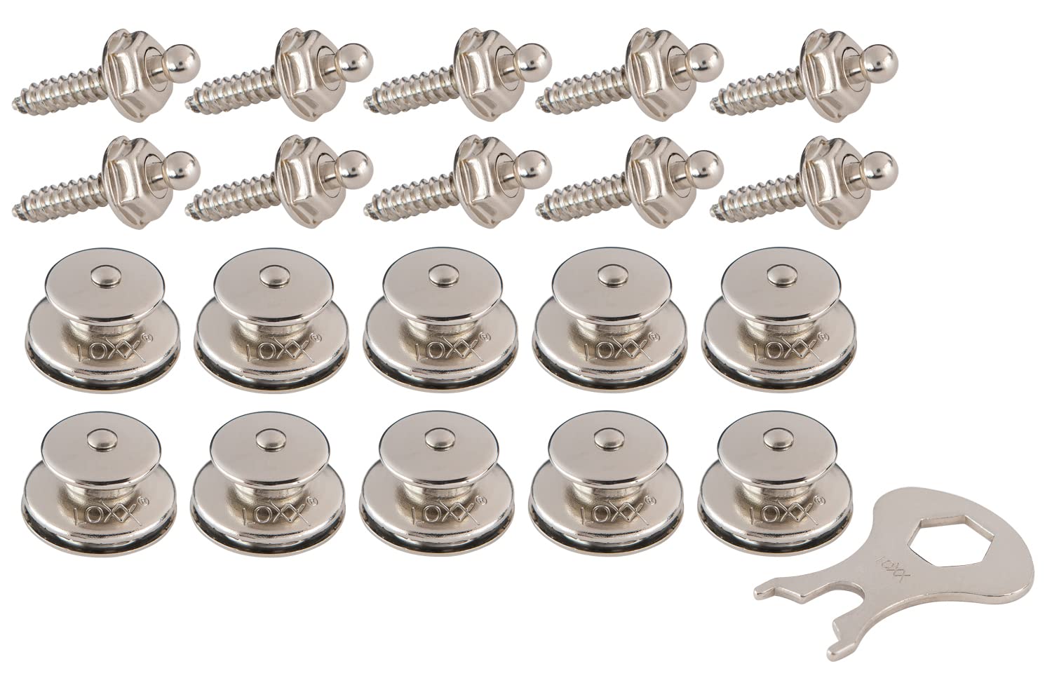 New Marine LOXX Set of 10 upper parts + self-tapping screws 4.2 x 16 + key