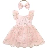 Kids Girls Birthday Party Dress Cake Crush Mesh Embroidered Floral Ruffle Tulle Tutu Romper Dress