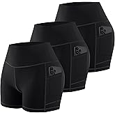 MIRITY High Waist Workout Biker Shorts with Pockets for Women - Buttery Soft Workout Yoga Shorts Pack of 1