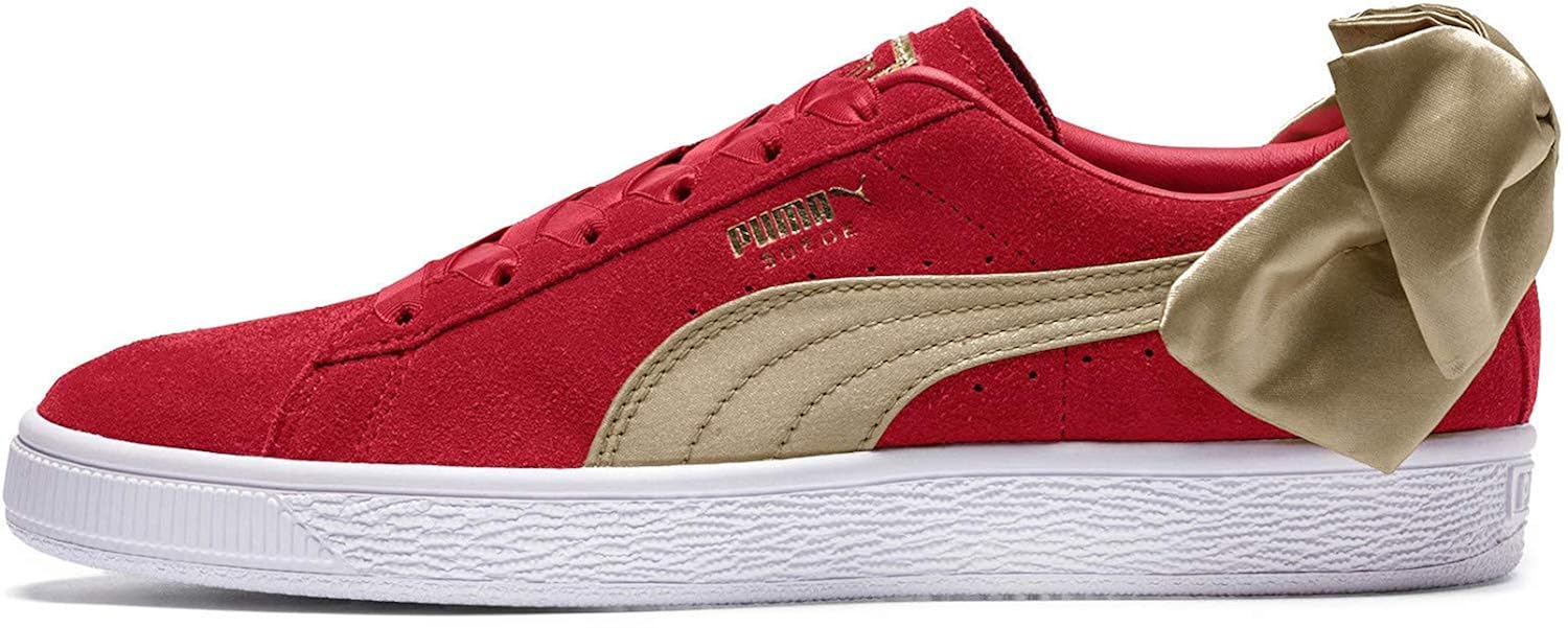 puma suede bow red