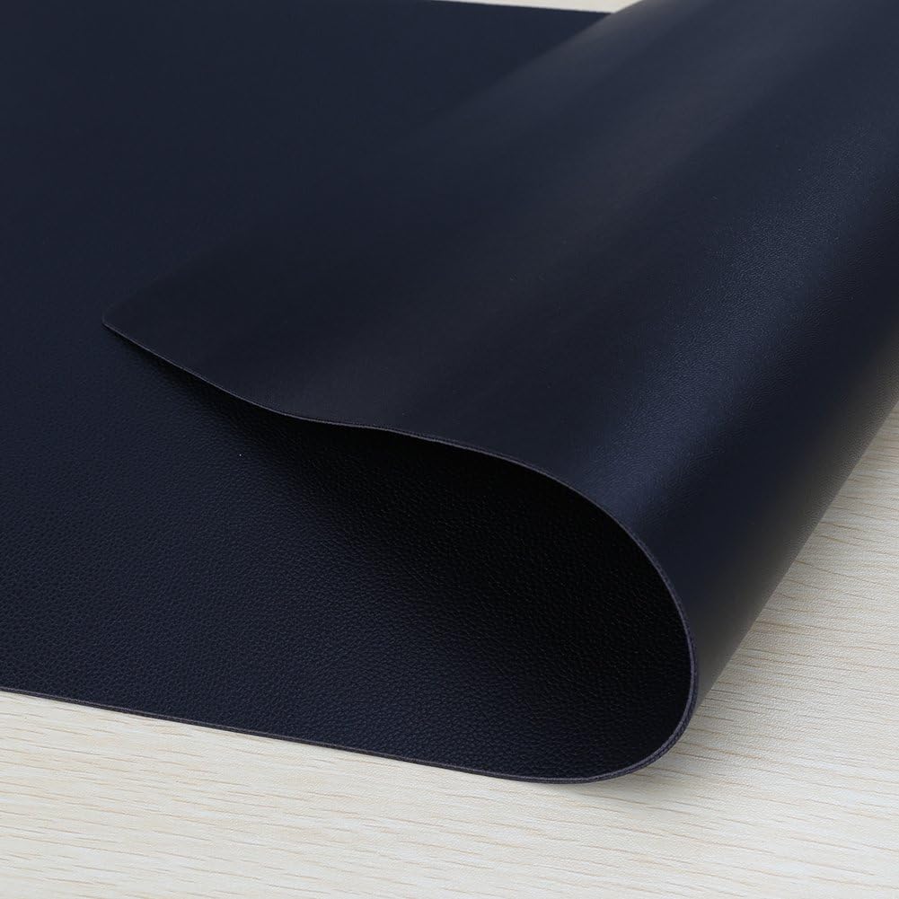 KINGFOM Desk Mat Pad Blotter Protector 47.2" x 23.6", PU Leather Desk Mat Laptop Keyboard Mouse Pad with Comfortable Writing Surface Waterproof (Black): Computers & Accessories
