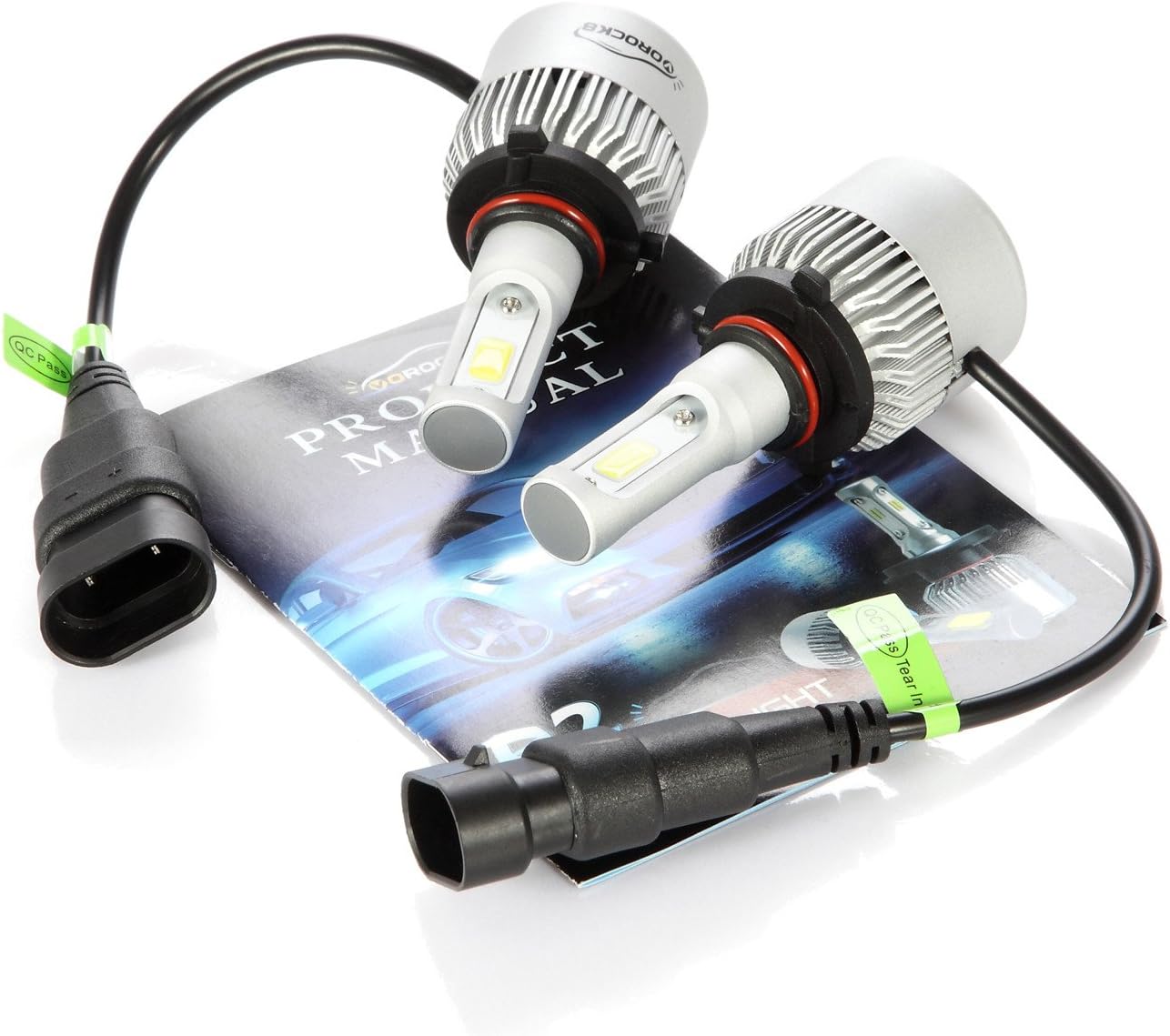 1 Pair Dual Beam Headlights for Projector Headlamps 6500K Xenon White