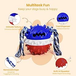 HGB Squeaky Treat Dispensing Dog Toys to Keep Them