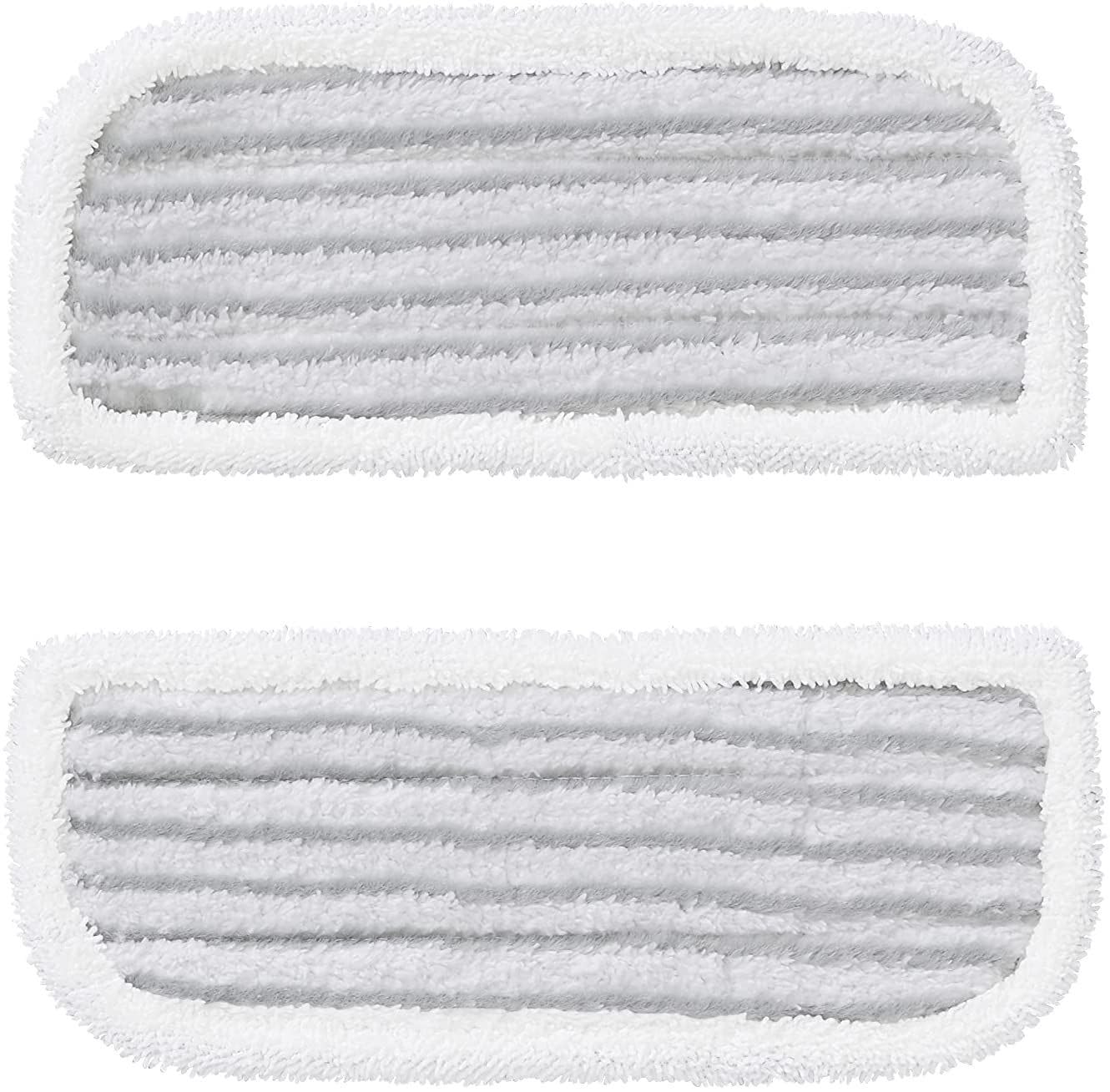 Iris Ohyama Woozoo Set of 2 Soft Pads, Absorbs Liquids, Polyester/Nylon, Hand Washable, for Electric Mop IC-M01 - Soft Pad MC-S01 - White