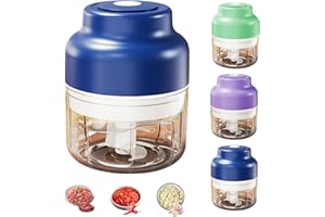 Electric Garlic Chopper, Mini Portable Veggie Cutter, Electric Mini Food Chopper, Rechargeable Small Food Processor, One-touc