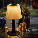 Beautyard Solar Table Lamps Outdoor Indoor - Mothers Gifts 3 Lighting Modes, 4000mAh Eye-Caring LED Waterproof Cordless Solar Desk Lamp with Pull Chain Garden Outside Patio Garden Bedroom