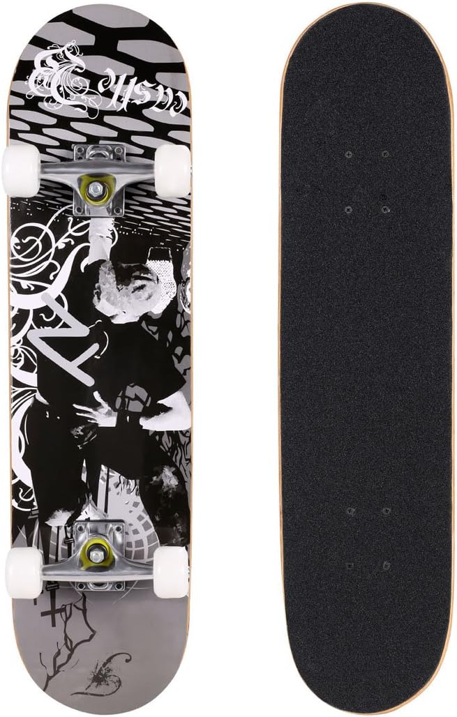 Oanon 31 Inch Complete Skateboards 9 Layer Maple Wood Deck Skate Board