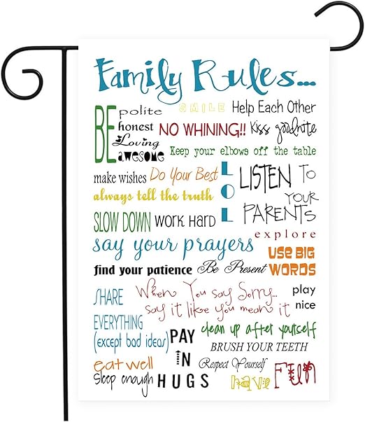 Amazon Com Lidu Custom Print Design Family Rules Educational