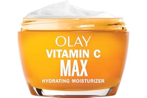 Olay Vitamin C MAX Face Moisturizer, Brightening Cream for Women, Hydrating, Evens Tone, Dark Spot & Hyperpigmentation Reduction, Glowing Skin Care - Niaciniamide, Peptides 1.7 Oz