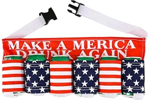 JYSILIYH American Patriotic Beverage Beer Belt,Beer Belt White Elephant Gifts,Can Holder Drink Belts Beers Holster Bottle Holders Beer Accessories