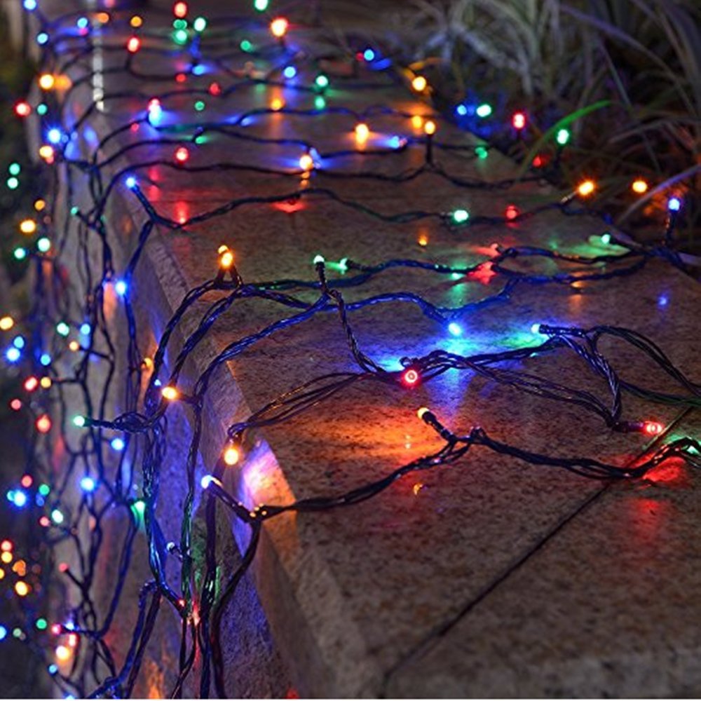 LED Solar Lichterkette,200er 22m 8 Modes weihnachten deko,Garten Außen Licht Dekorative Beleuchtung für Terrasse, Haus, Outdoor, Party, Hochzeit, Weihnachten (Mehrfarbig)