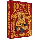 Bicycle Chinese Zodiac Snake Playing Cards, Chinese New Year Edition, Red and Gold Card Deck