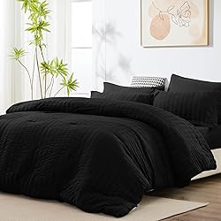 CozyLux Queen Seersucker Comforter Set with Sheets