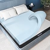 COOL GEL Memory Foam Mattress Topper - 2 Inch Original Cool Gel Infused Memory Foam - Plush and Supportive, Pressure Relief - CertiPUR Ceritifed - Queen Size