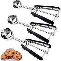 JUNADAEL J Cookie Scoop Set, Include 1 Tablespoon/ 2 Tablespoon/ 3 Tablespoon, Cookie Dough Scoop, Cookie Scoops for Baking s