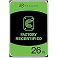 Seagate (Recertified Exos X 26TB Internal Hard Drive HDD - 3.5 in CMR SATA 6Gb/s, 7200 RPM, 512MB Cache, 2.5M MTBF (ST26000NM000C) , Renewed