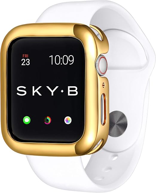 Amazon Com Skyb Minimalist Yellow Gold Protective Jewelry Case For Apple Watch Series 1 2 3 4 5 6 Se Devices 44mm