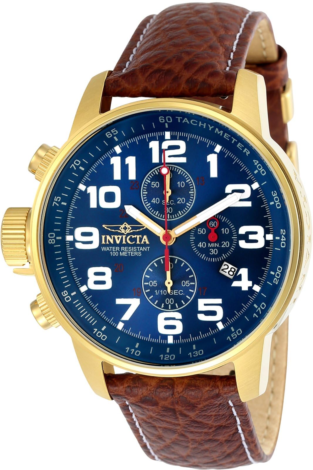 Invicta I-Force 3329 Men's Watch - Waterproof - Analogue - Quartz Movement - stainless steel with blue dial - 46mm