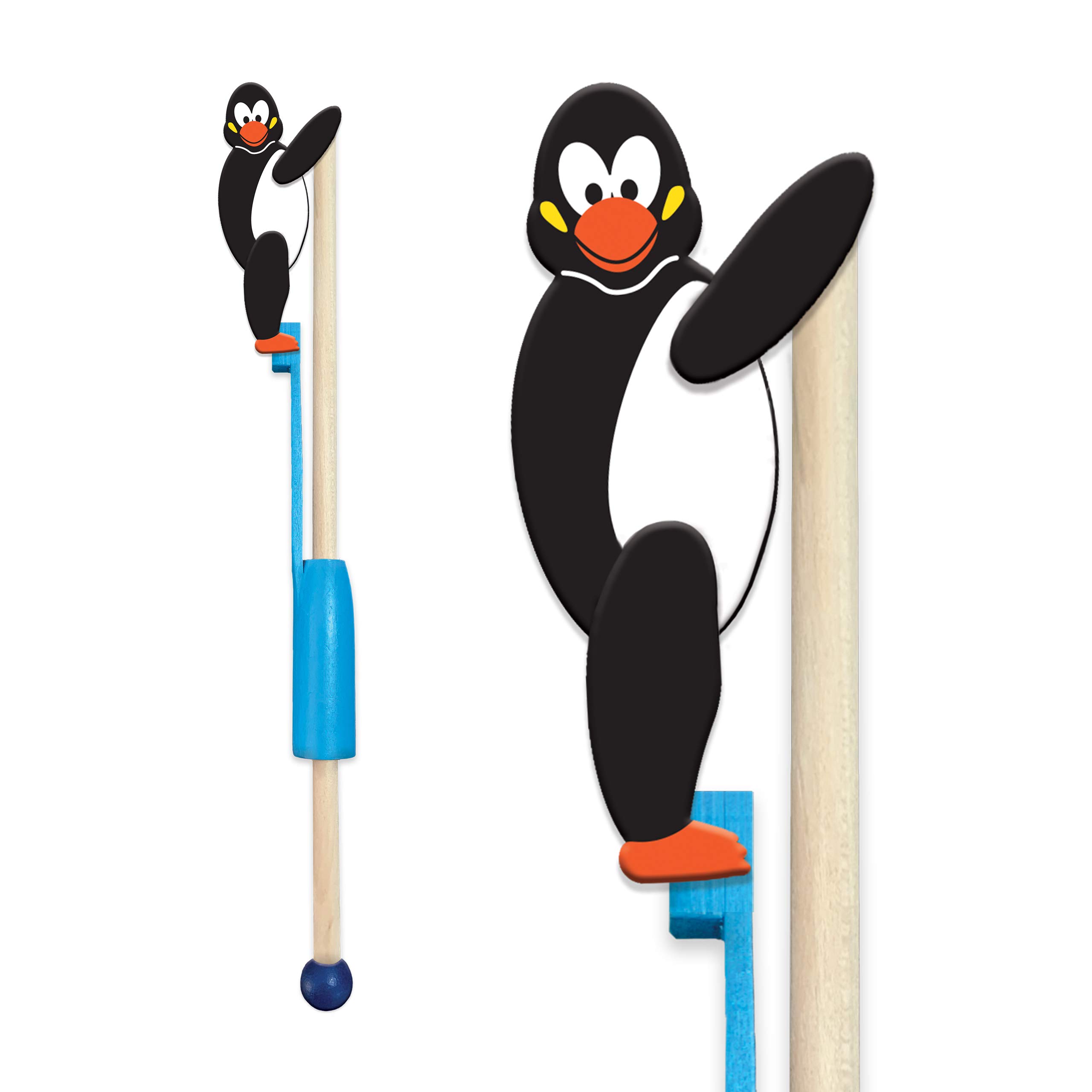 Animal Acrobats - Penguin from Deluxebase. A Wooden Bird Toy for Toddlers and Kids