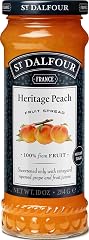 St. Dalfour Heritage Peach Fruit Spread - 10oz - 100% from Fruit, No Artificial Ingredients, Non-GMO, No Cane Sugars, All Nat
