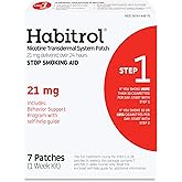 Habitrol Nicotine Transdermal System Patch | Stop Smoking Aid | Step 1 (21 mg) | 7 Patches (1 Week Kit) | Packaging May Vary