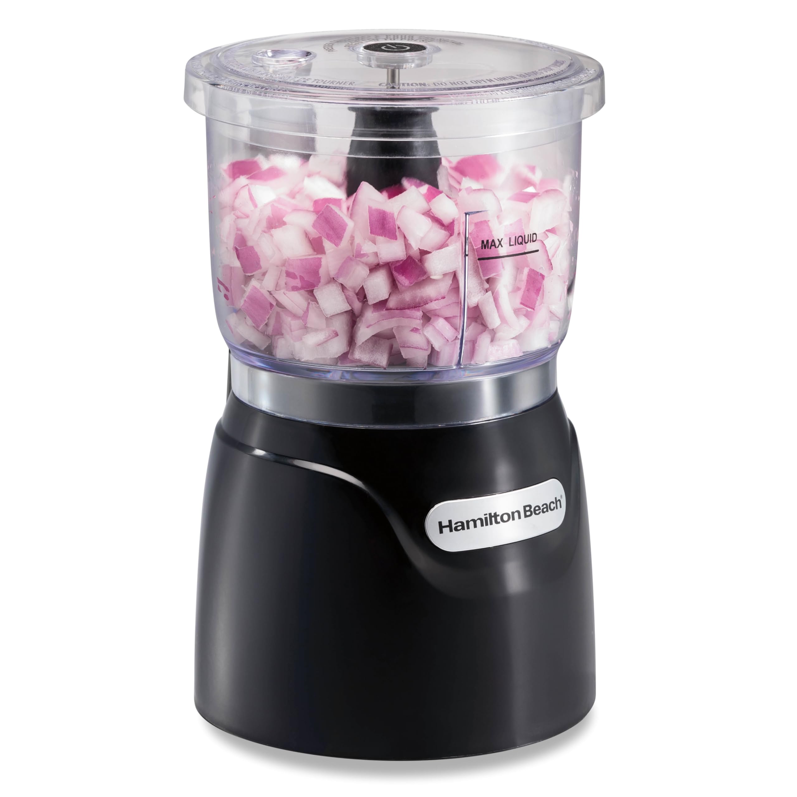 Photo 1 of Hamilton Beach Electric Vegetable Chopper & Mini Food Processor, 3-Cup, 350 Watts, for Dicing, Mincing, and Puree, Black (72850)