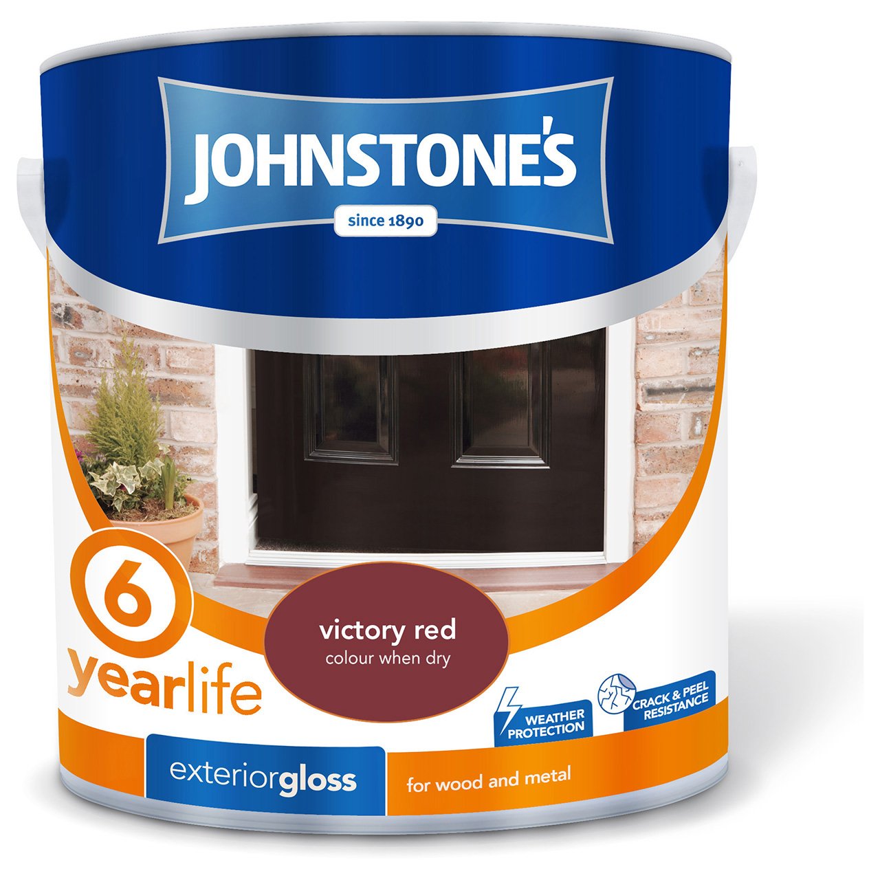 Johnstone's 303947 2.5 Litre Exterior Gloss Paint Victory Red Amazon