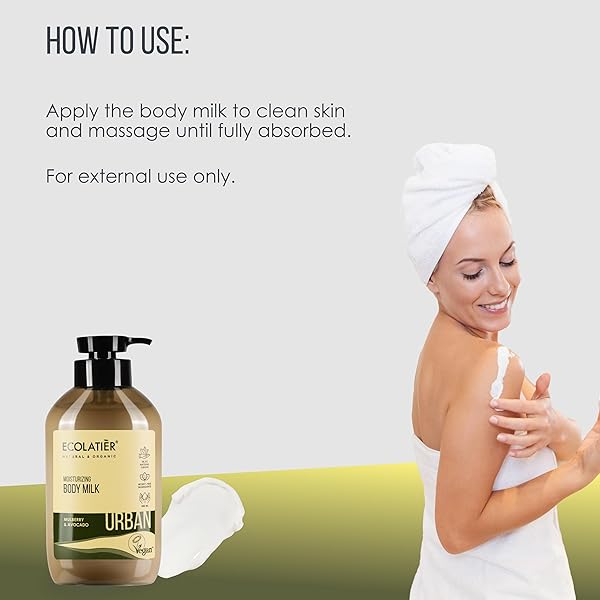 ECOLATIÈR MOISTURIZING BODY MILK – HYDRATING BODY LOTION FOR DRY SKIN, 97.5% NATURAL, VEGAN CERTIFIED WITH MULBERRY & AVOCADO OIL, LIGHTWEIGHT & NON-GREASY FORMULA FOR WOMEN & MEN – 13.5 FL OZ