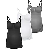 HOFISH Support Nursing Tank Tops for Breastfeeding, Comfort Stretch Maternity Camisoles