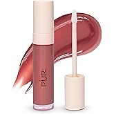 PĆR MINERALS Glossy Lip Tint, Plumping Tinted Lip Oil - Hydrate & Plumps with Buildable, Non-Sticky & High Shine Formula - Jajoba Oil, Vitamin E & Pomegranate Extract