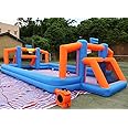 FYTEINFLA Inflatable Soccer Basketball Sports Court Inflatable Soccer Pitch Field 2 in 1 Multiple Sport Game for Birthday/School Playground/Family/Team Games (Without Floor mat)